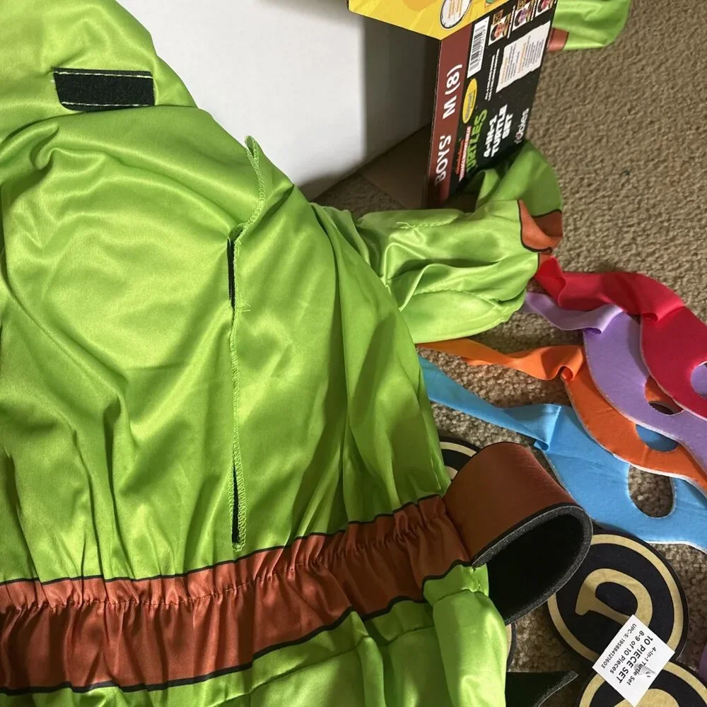 2 New Teenage Mutant Ninja Turtles Costumes  Leo Raph Mic Don Small & Med - Picture 12 of 14